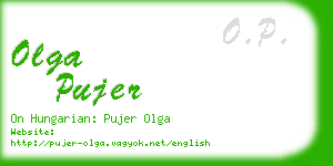 olga pujer business card